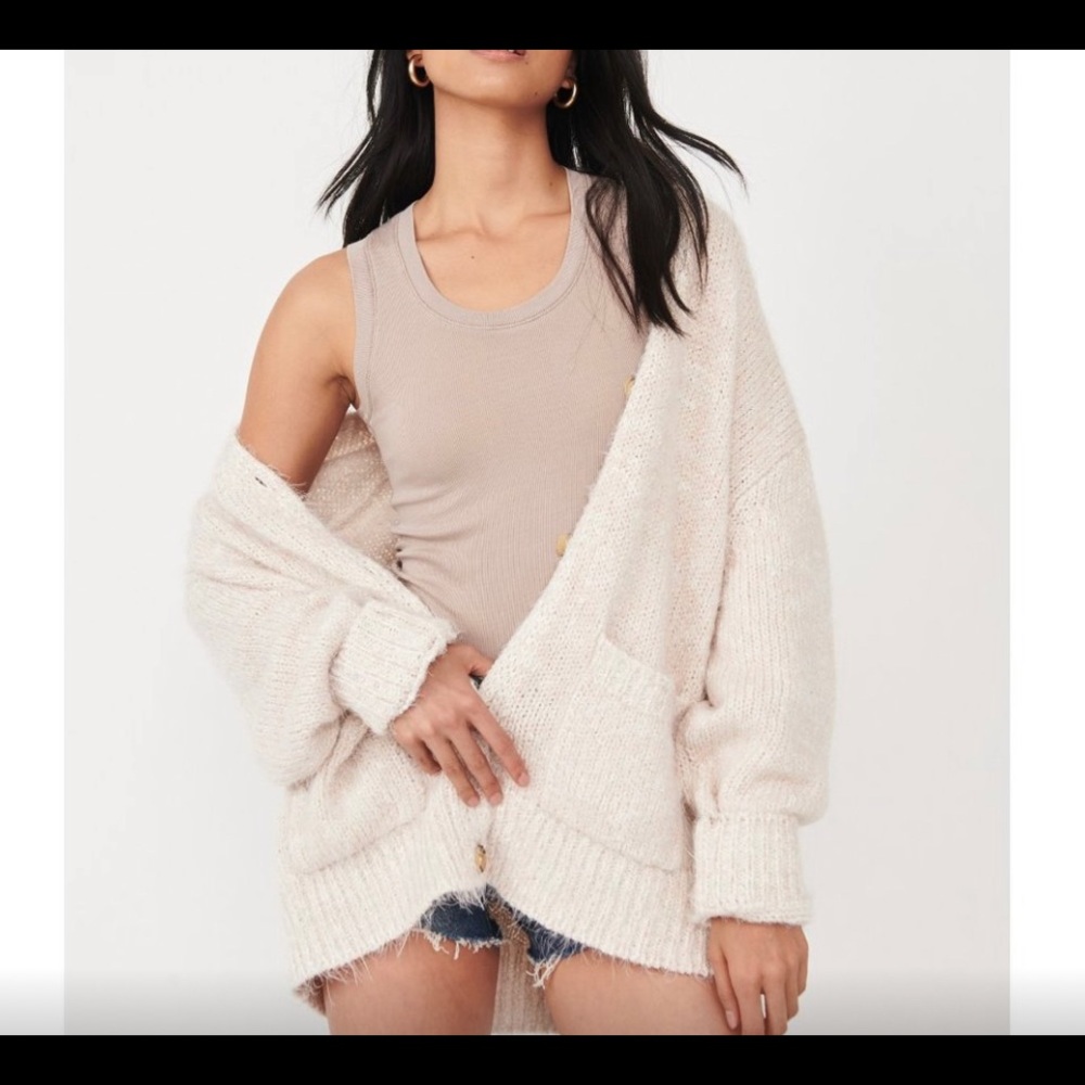 NWOT Free People Nevermind Cardigan / Creme Brulee